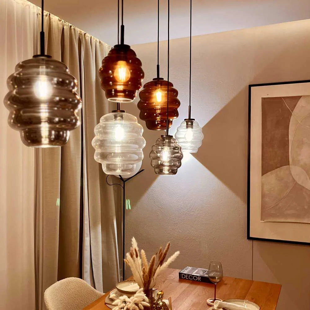 Echos Glas-Pendelleuchte Aufhängung 150cm