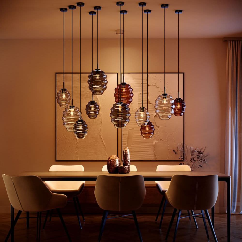 Echos Glas-Pendelleuchte Aufhängung 150cm