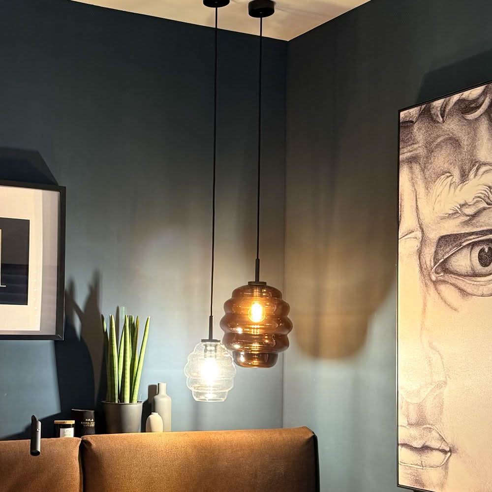 Echos Glas-Pendelleuchte Aufhängung 150cm