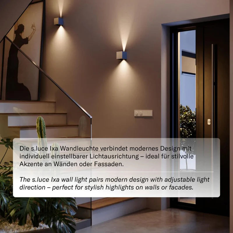 Ixa LED Wandleuchte verstellbare Winkel Innen & Aussen IP44