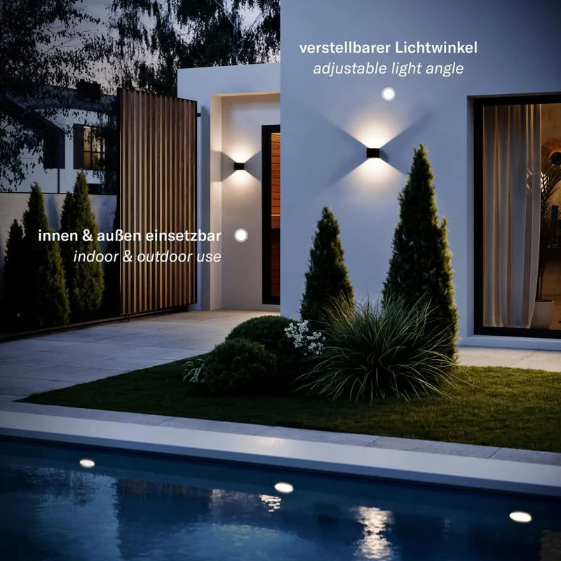 Ixa LED Wandleuchte verstellbare Winkel Innen & Aussen IP44