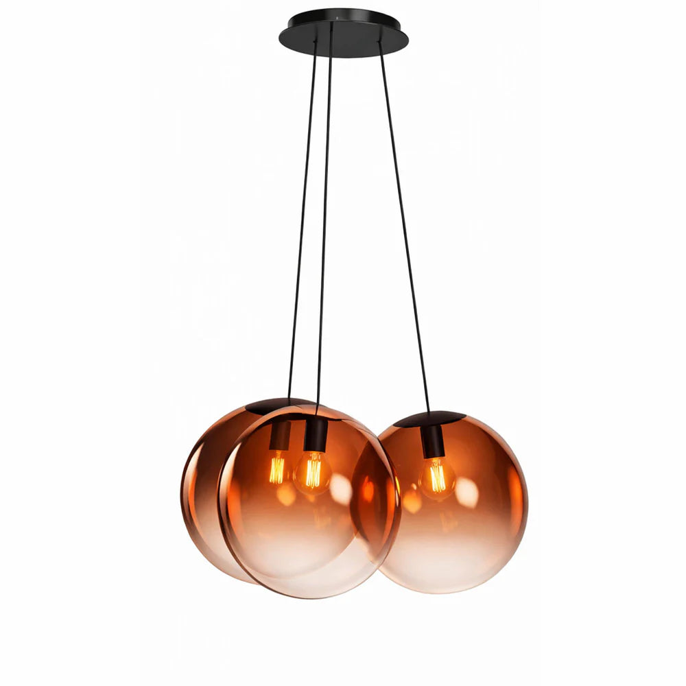 Orb Cluster Glas-Pendelleuchte 3-flammig 3x20cm