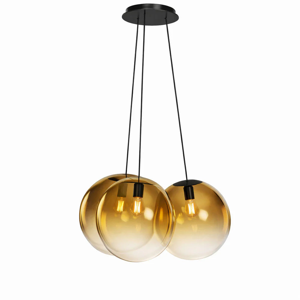 Orb Cluster Glas-Pendelleuchte 3-flammig 3x20cm