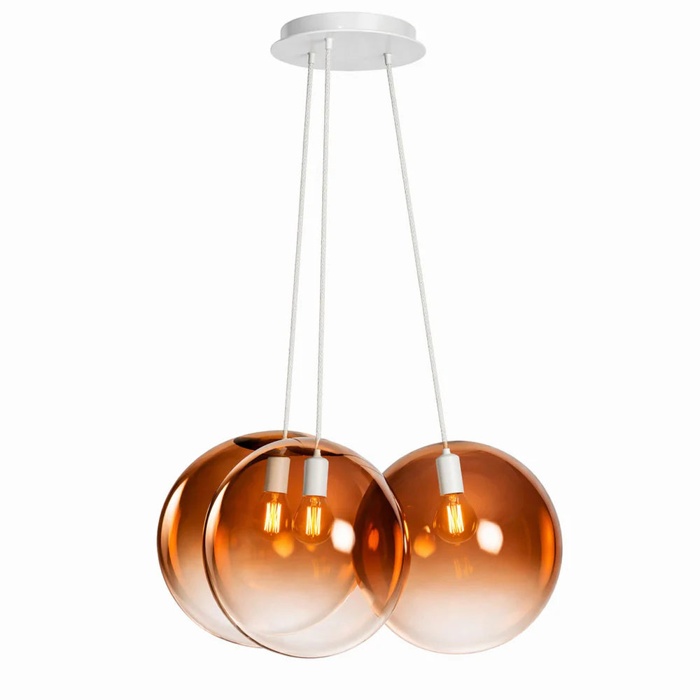 Orb Cluster Glas-Pendelleuchte 3-flammig 3x20cm