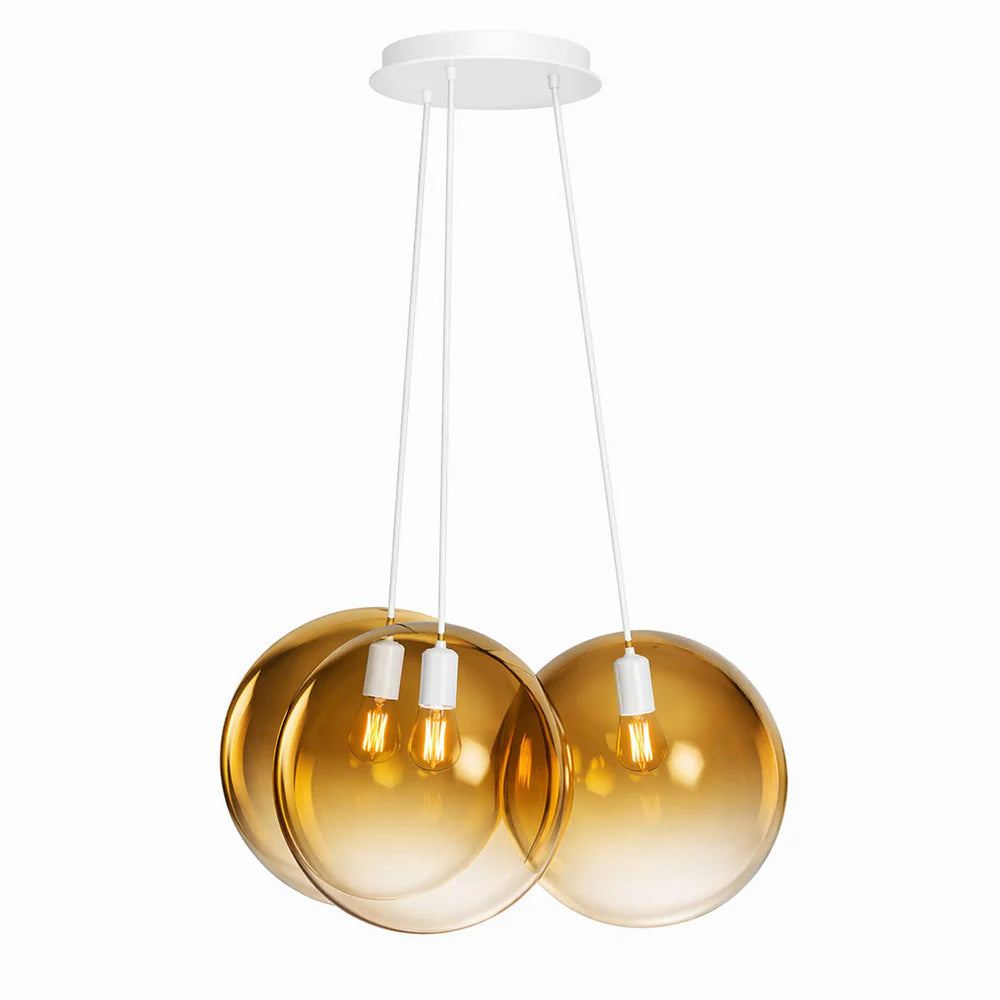 Orb Cluster Glas-Pendelleuchte 3-flammig 3x20cm
