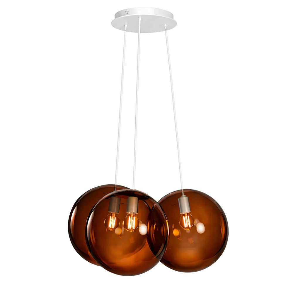 Orb Cluster Glas-Pendelleuchte 3-flammig 3x20cm