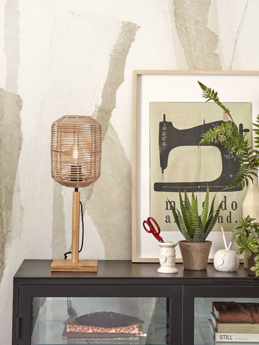 Tischleuchte Tanami natur Kocher S natur