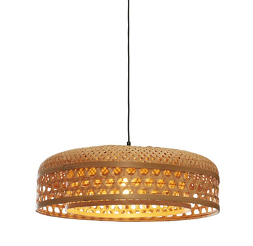 Hängeleuchte Ubud doppelt Schirms natur