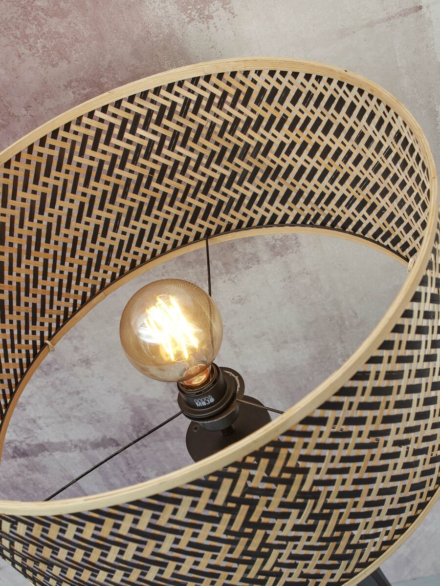 Stehleuchte Java 3 Fuss natur schwarz natur 50 cm