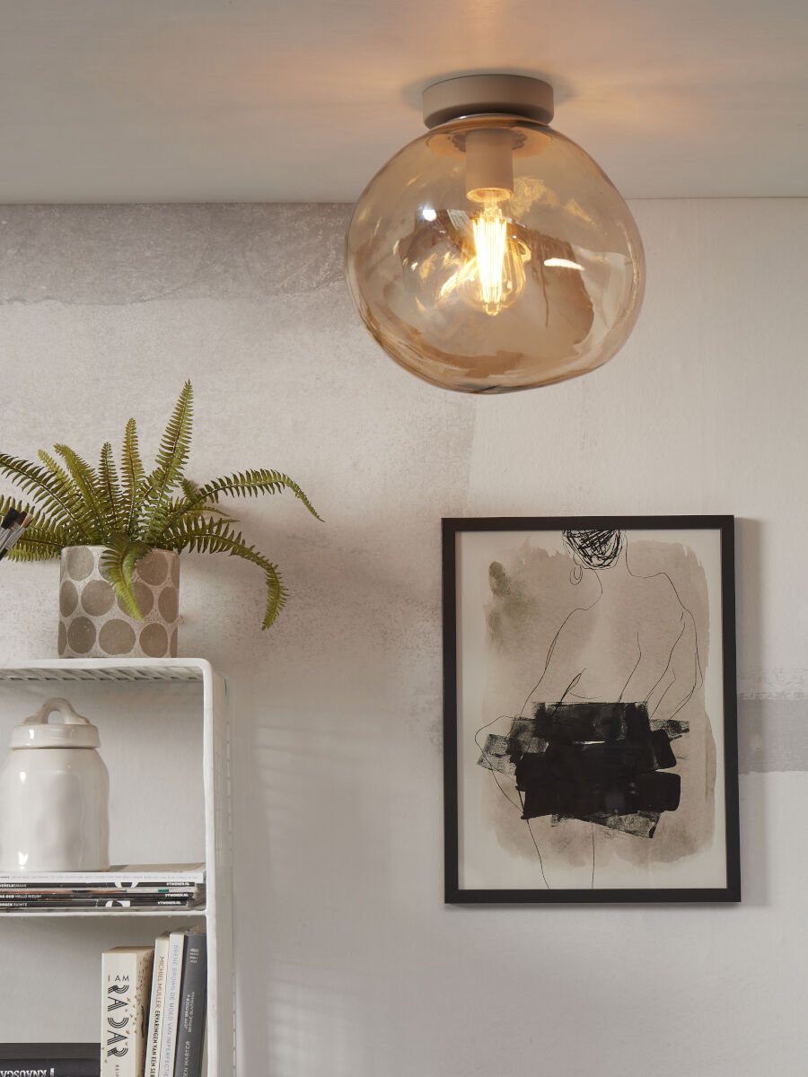 Deckenleuchte Helsinki Stein bernstein