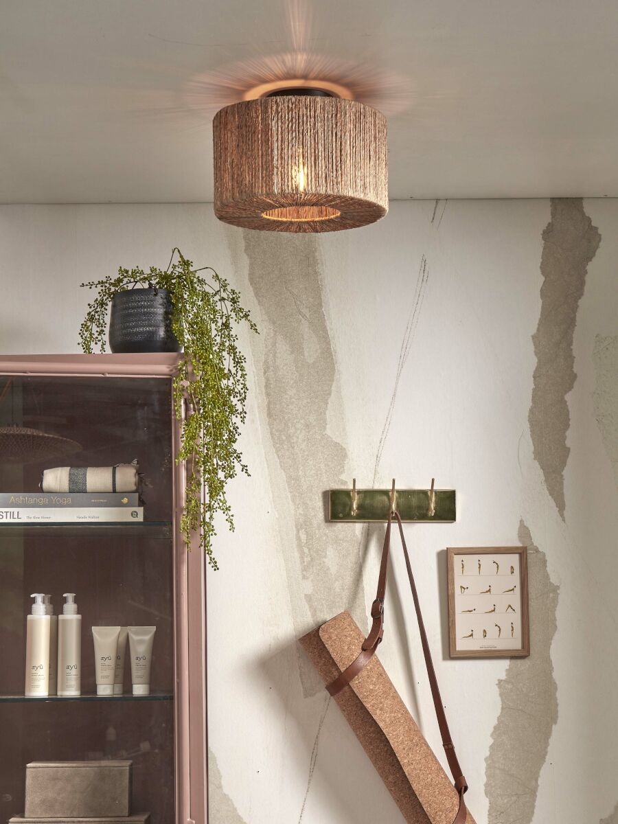 Deckenleuchte Iguazu S rechteckig 30cm natur