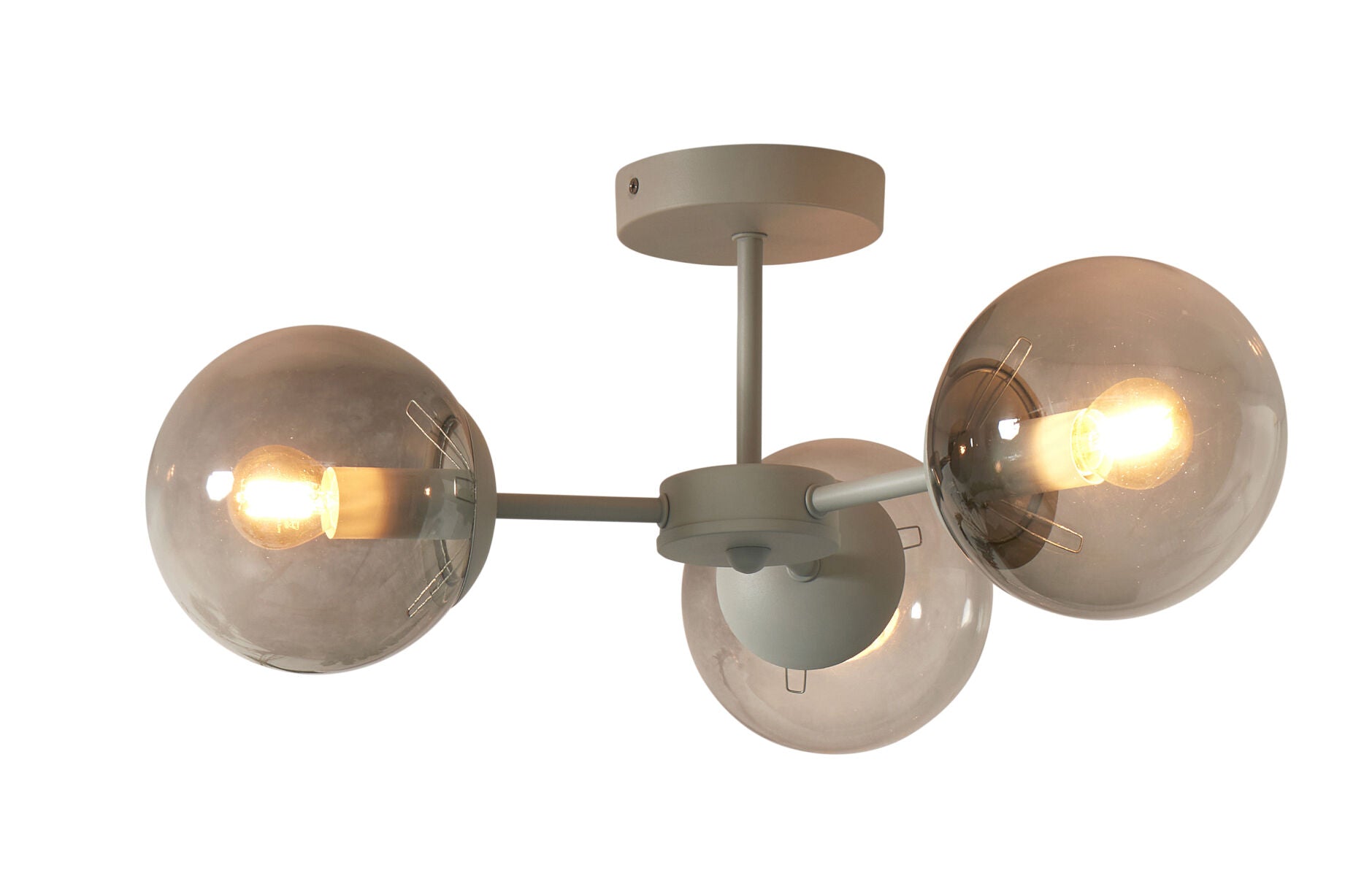 Deckenleuchte Aspen 3 armig hellgrau