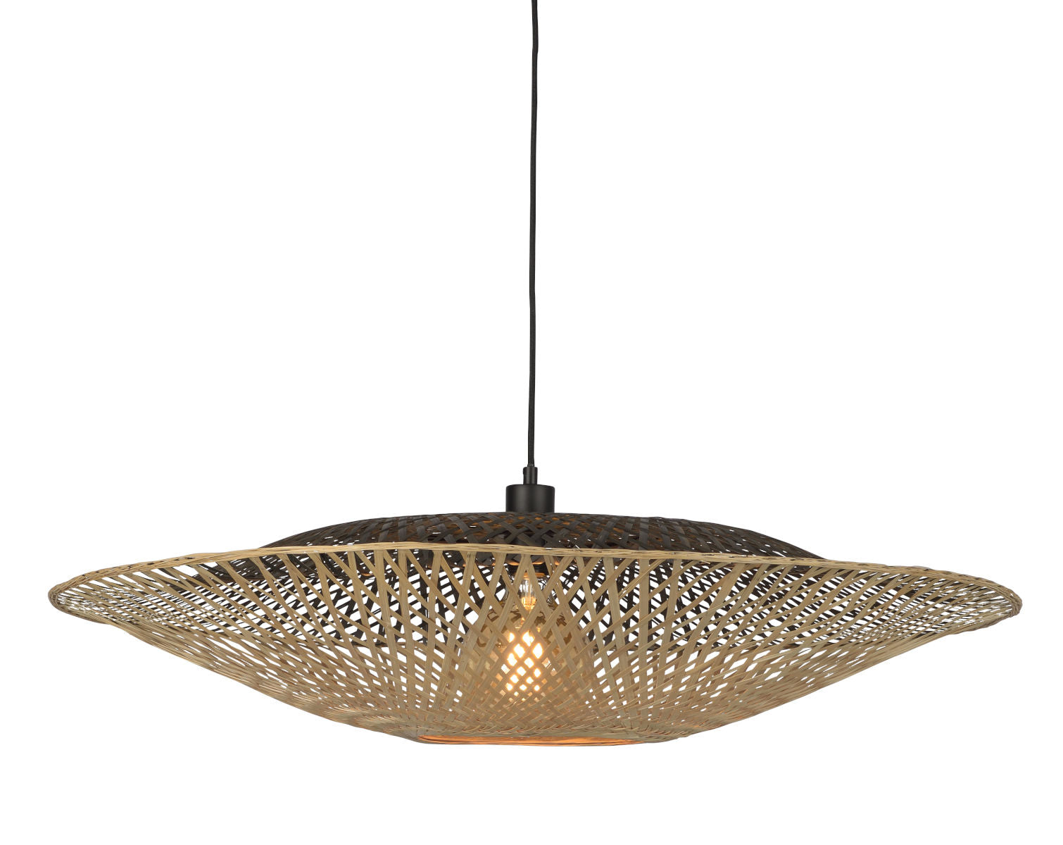 Hängeleuchte Kalimantan Bambus flach 87 cm