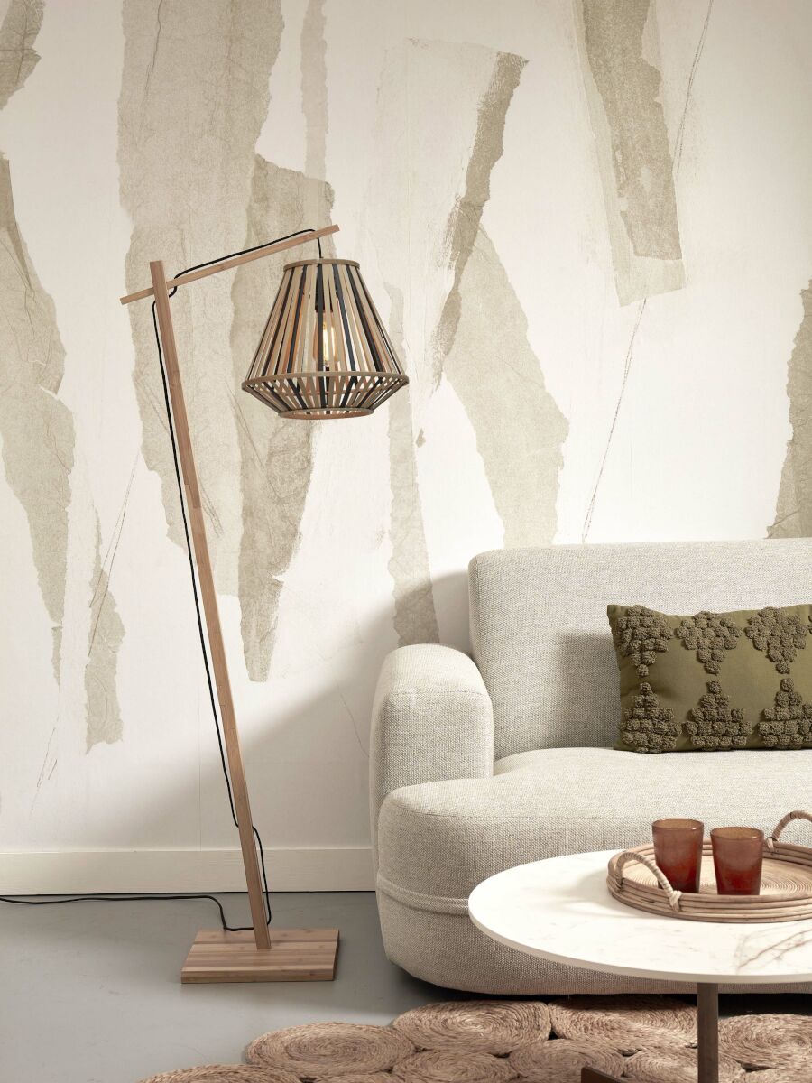 Stehleuchte Merapi S naturdiamond schwarz natur