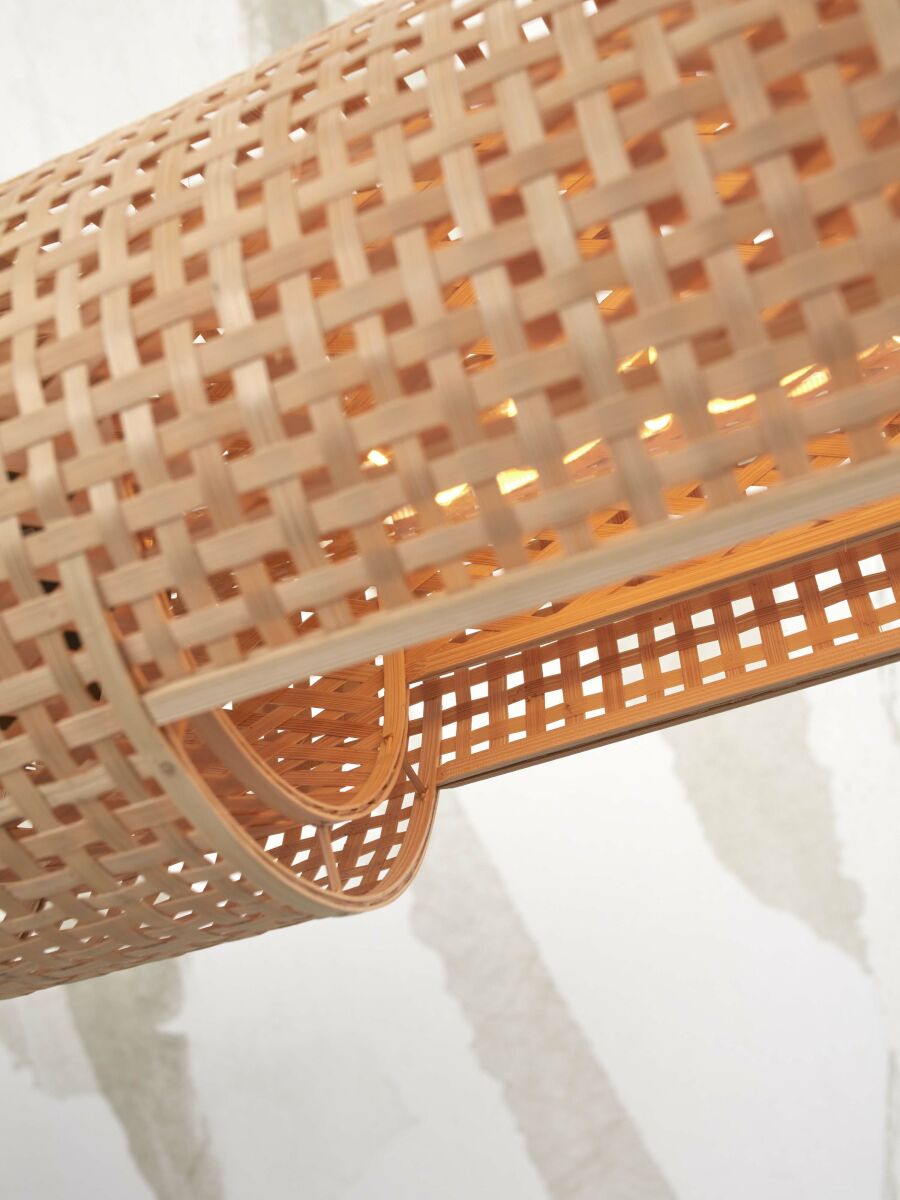 Hängeleuchte Bhutan Zylinder 85cm Natur