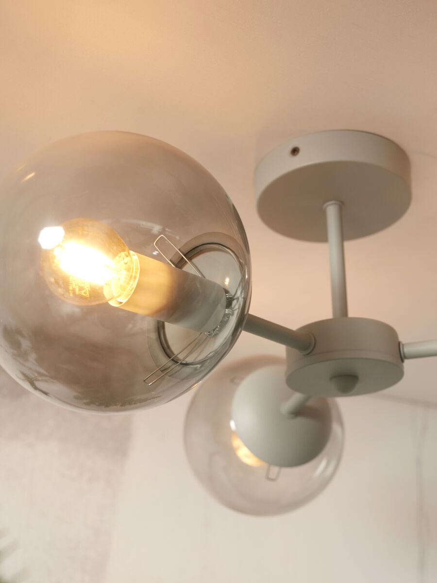 Deckenleuchte Aspen 3 armig hellgrau