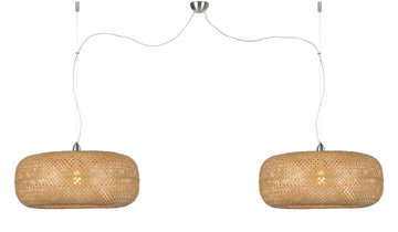 Hängeleuchte Palawan Bambus 2 Schirmen natur