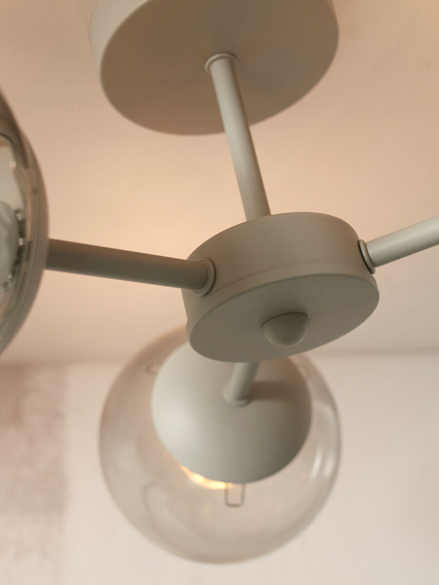 Deckenleuchte Aspen 3 armig hellgrau