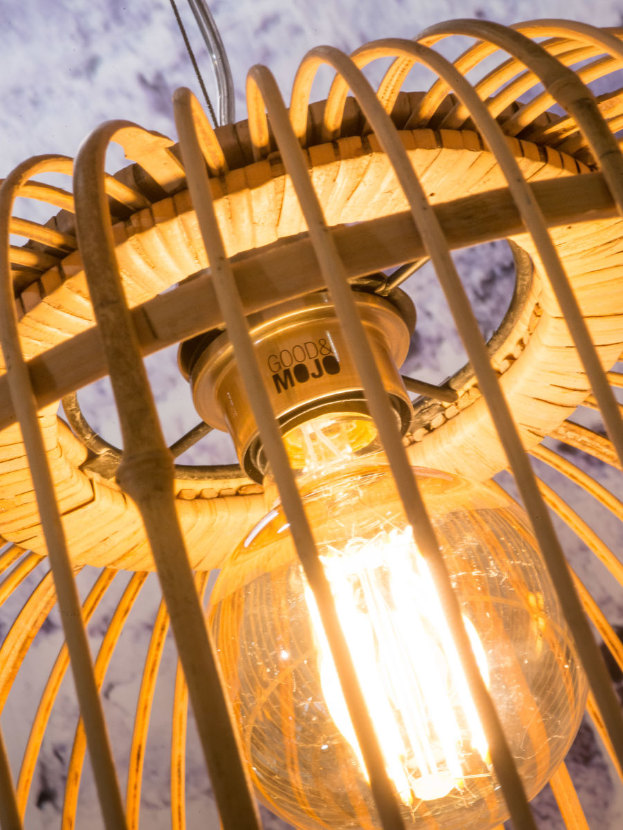 Hängeleuchte Borneo Bambus 2 Schirm natur L