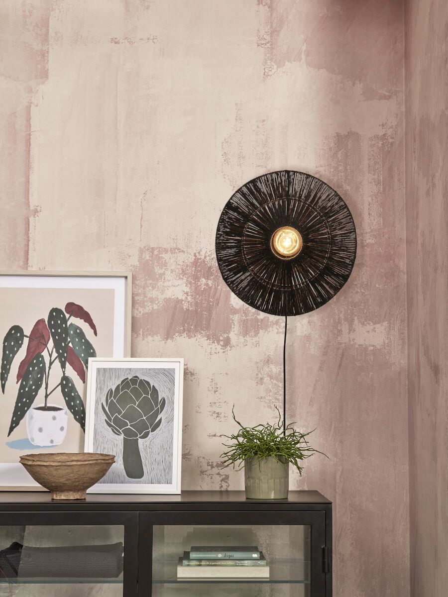 Wandleuchte Iguazu S Scheibe schwarz 40 cm