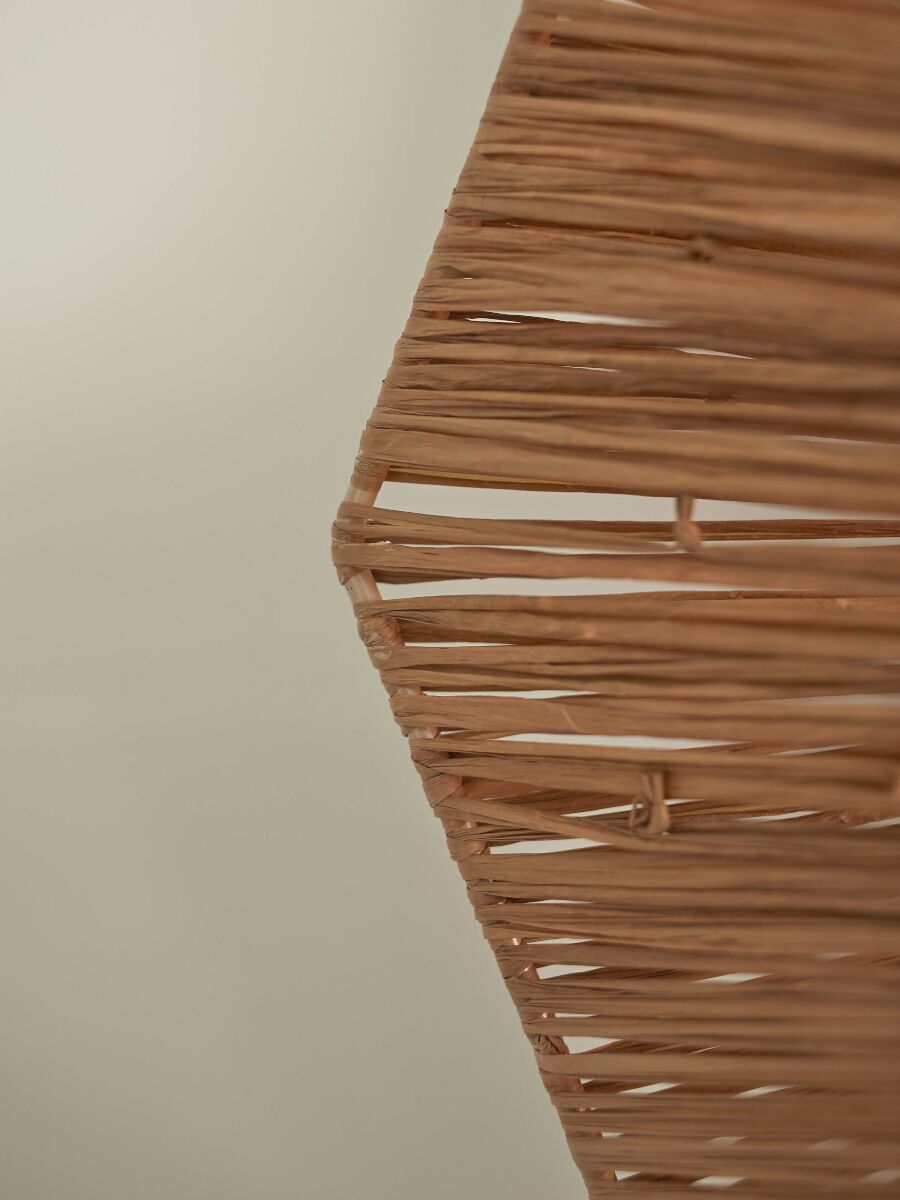 Deckenleuchte raffia Panama octogon S braun