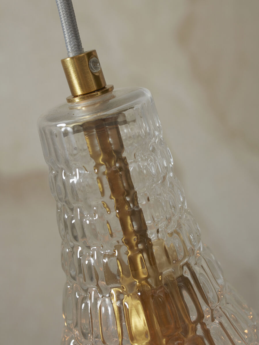 Hängeleuchte Glas Venice tropfen transparent