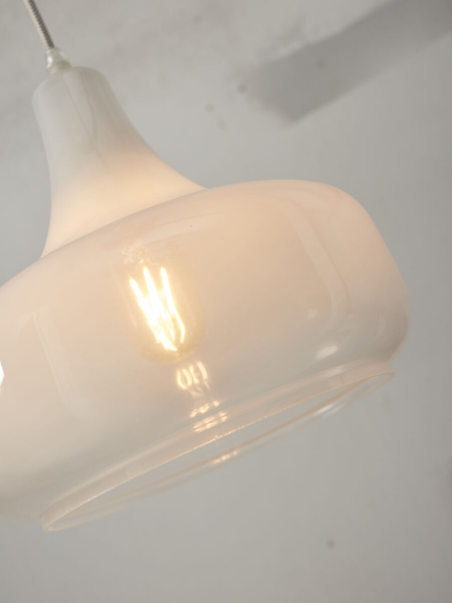 Hängeleuchte Reykjavik farbverl milchweiss L