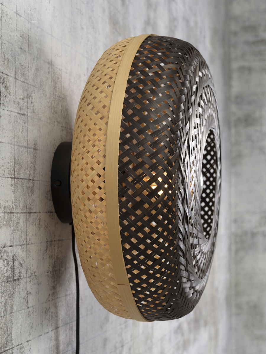Wandleuchte Palawan 40x15cm natur schwarz S