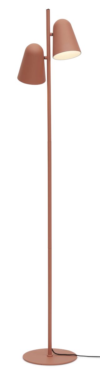 Stehleuchte Eisen Salamanca 2 Schirmen H 145x28cm terra