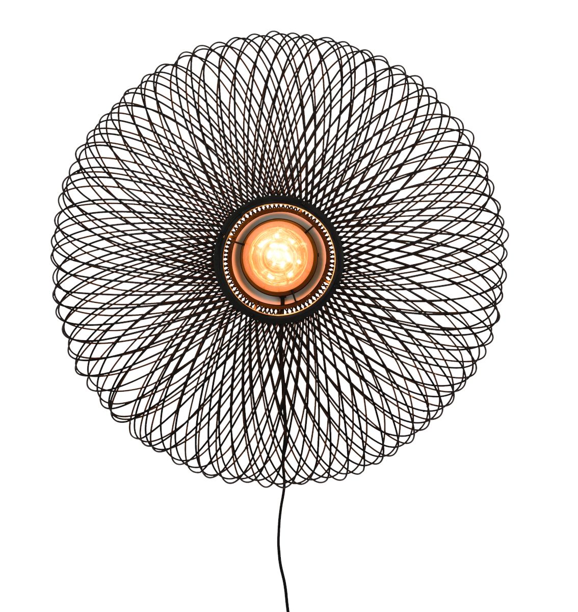 Wandleuchte Cango Ellipse Diam 60x25cm schwarz