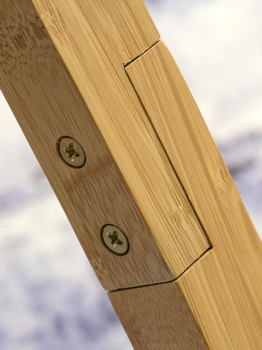 Stehleuchte Bambus Annapurna dunkeles Leinen 60 cm