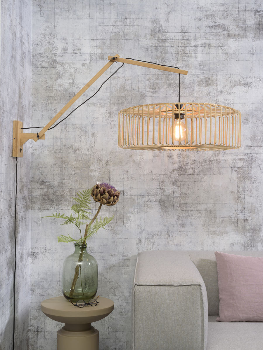 Wandleuchte Bromo natur Schirm Diam 60x18cm natur L