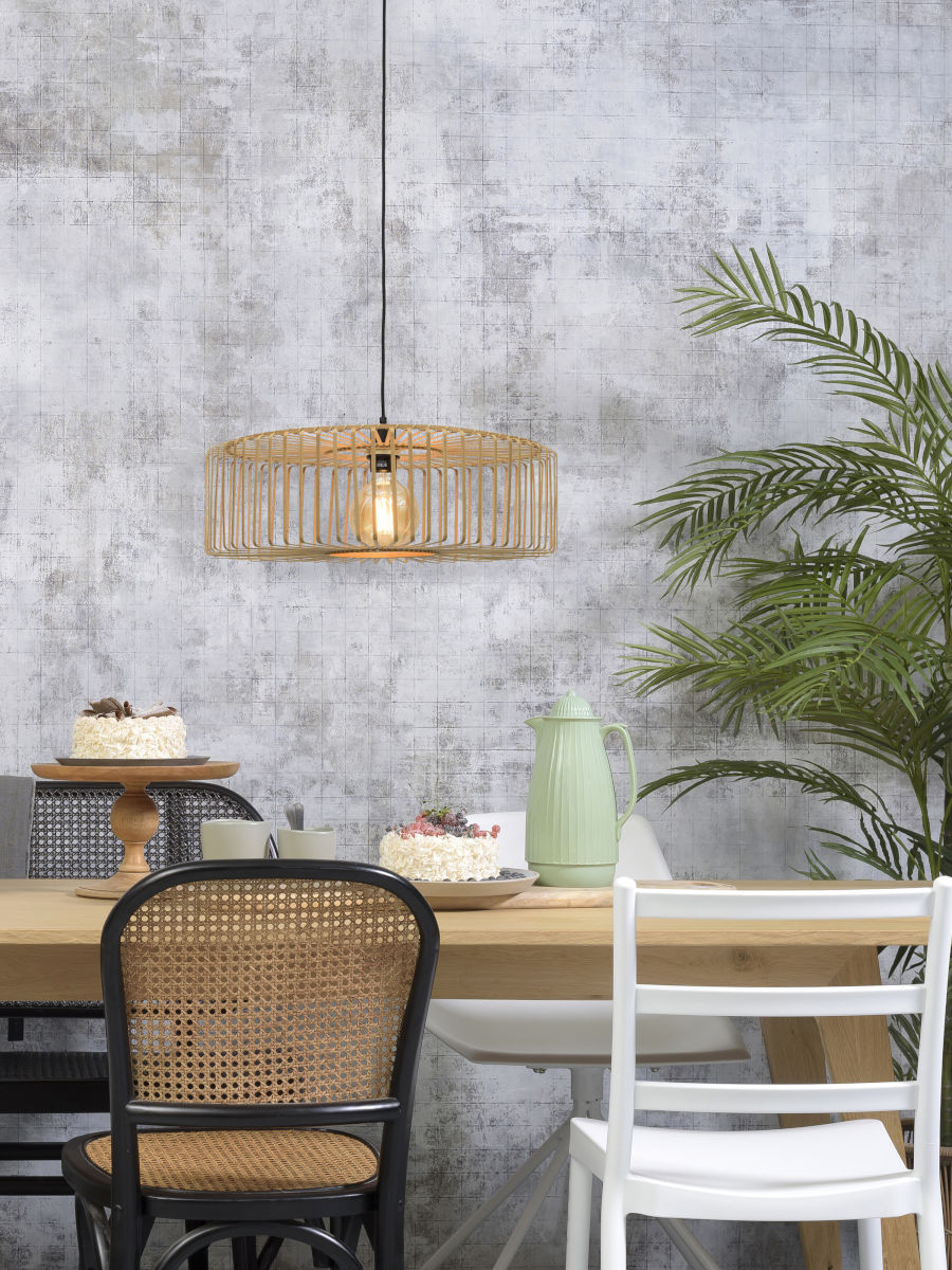 Hängeleuchte Bromo rund Diam 60x18cm natur L