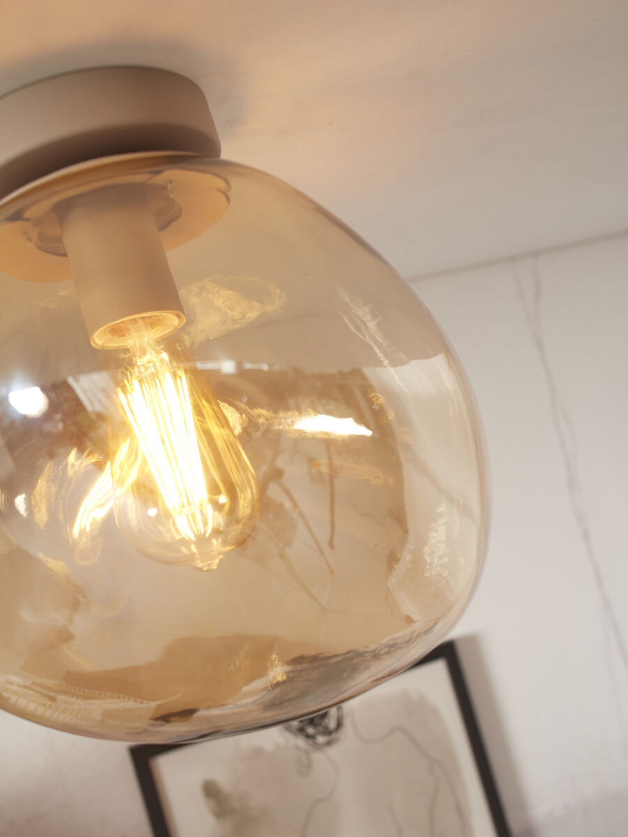 Deckenleuchte Helsinki Stein bernstein