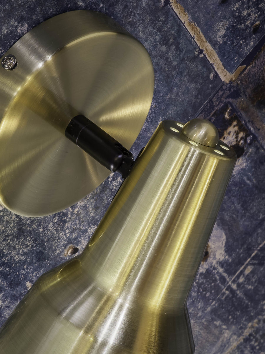 Wandleuchte Eisen Valencia Gold