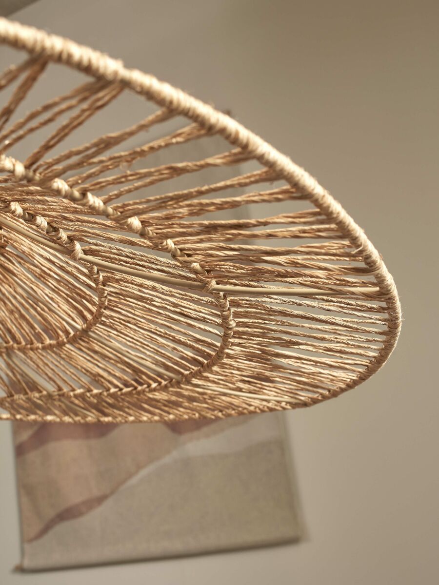 Hängeleuchte Cuzco Sackleinen natur 65 cm