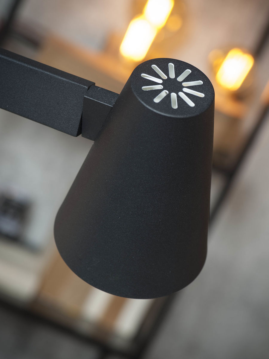 Wandleuchte Eisen Biarritz schwarz