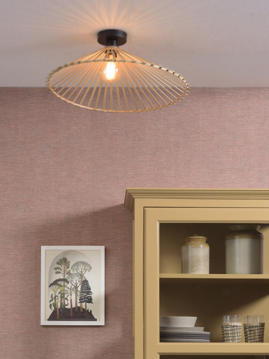 Deckenleuchte Bromo asymm Diam 60x13cm natur L