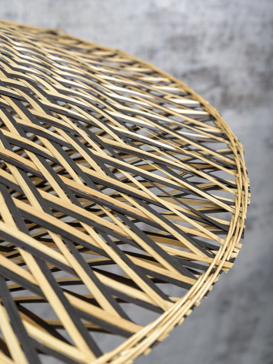 Deckenleuchte Bali schwarz natur S 44 cm