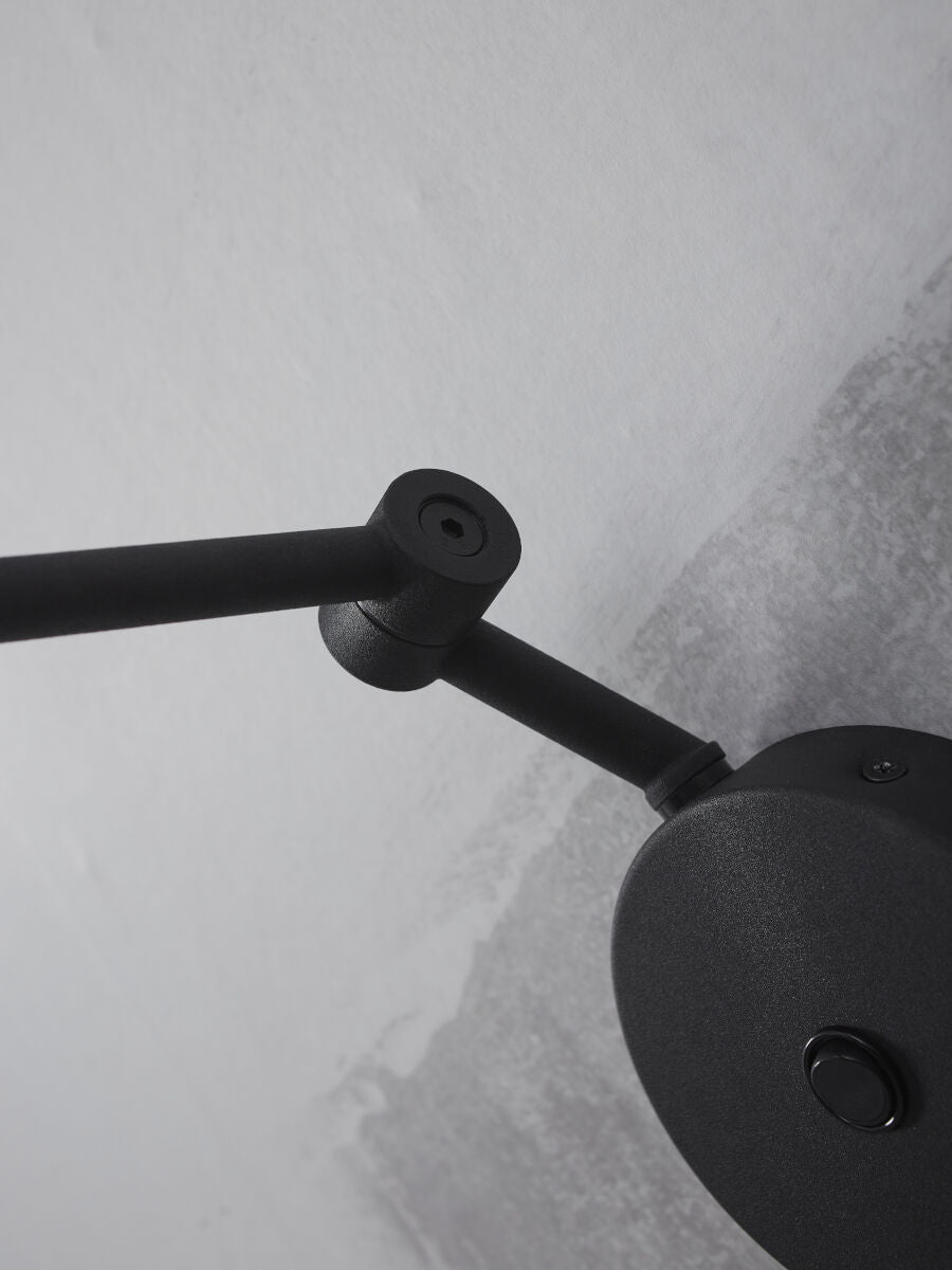 Wandleuchte Eisen Montreux schwarz