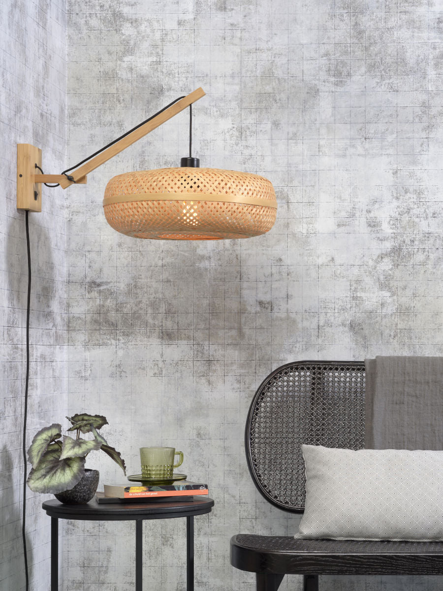 Wandleuchte Palawan natur Schirm 40x15cm natur S