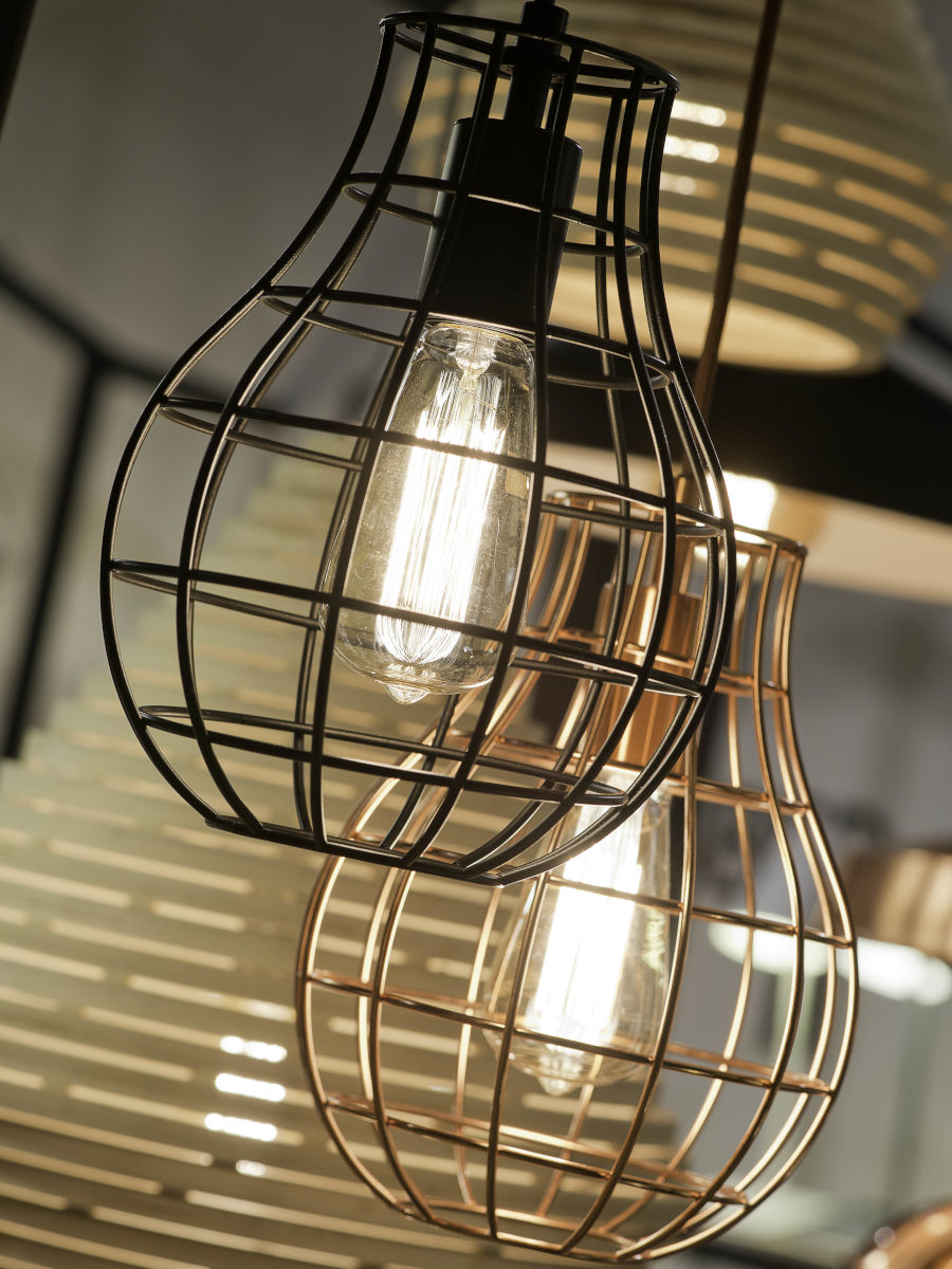 Hängeleuchte Draht Tropfen Pittsburgh schwarz