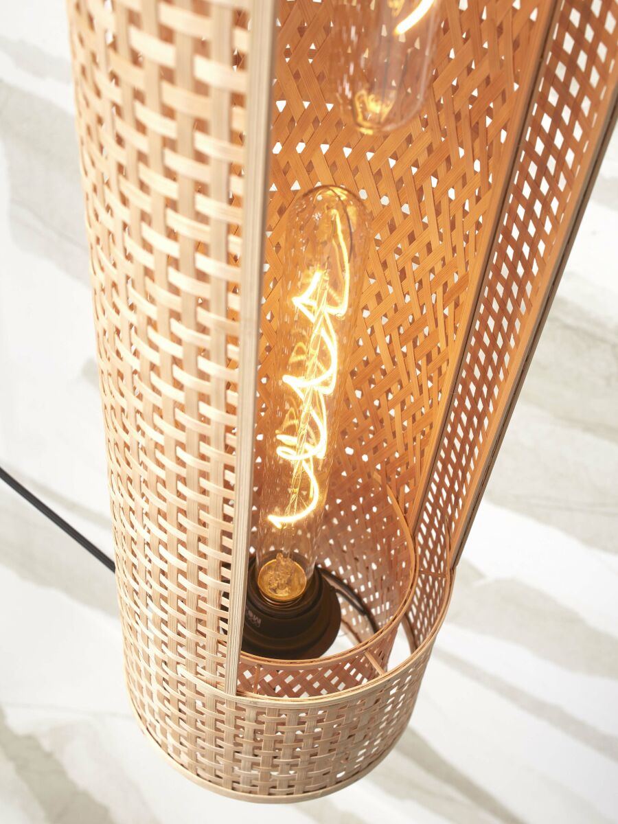 Hängeleuchte Bhutan Zylinder 85cm Natur