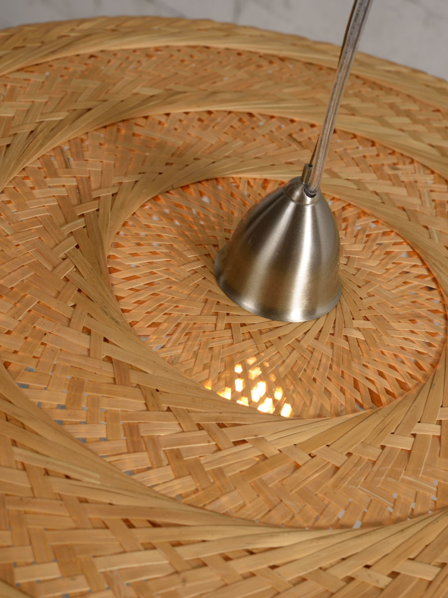 Hängeleuchte Palawan Bambus 2 Schirmen natur