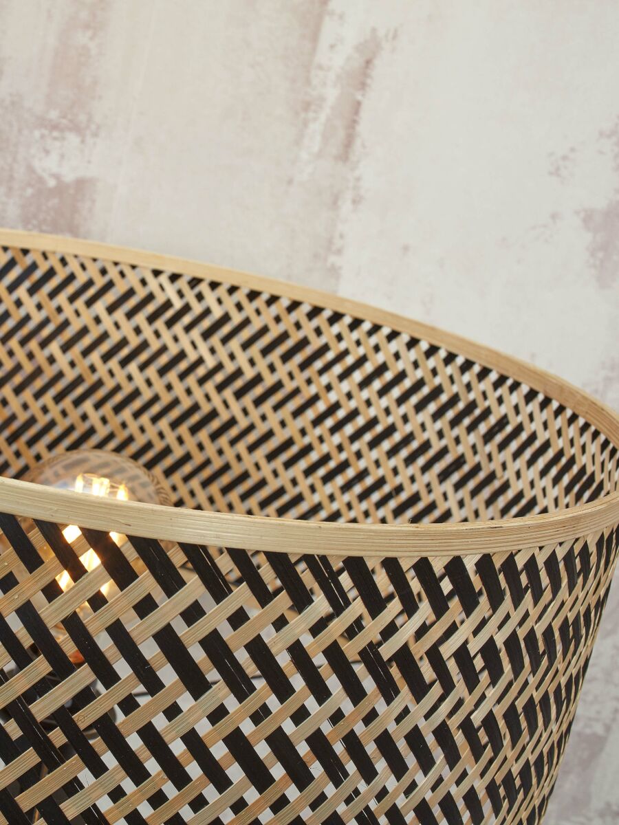 Stehleuchte Java 3 Fuss natur schwarz natur 50 cm