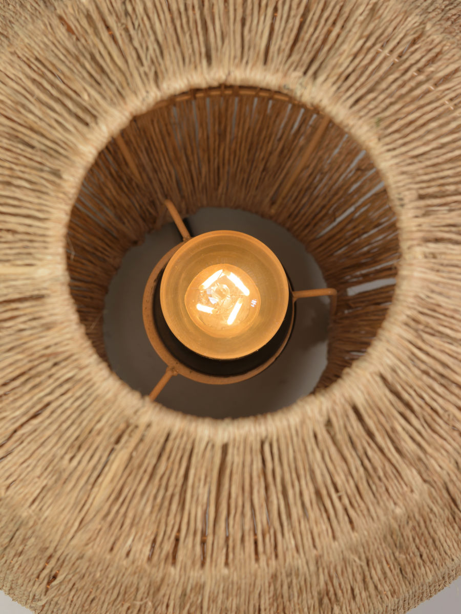 Tischleuchte Iguazu Jute Globus 32xh 36cm natur L