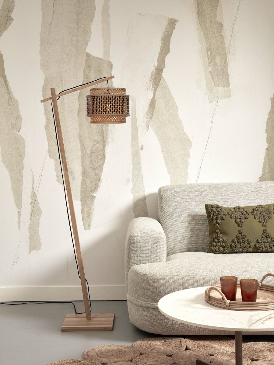 Stehleuchte Bhutan S natur25x20 schwarz natur