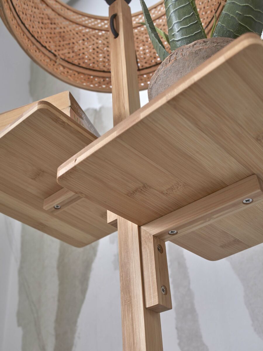 Stehleuchte Bhutan natur Regal 40x25 schwarz natur