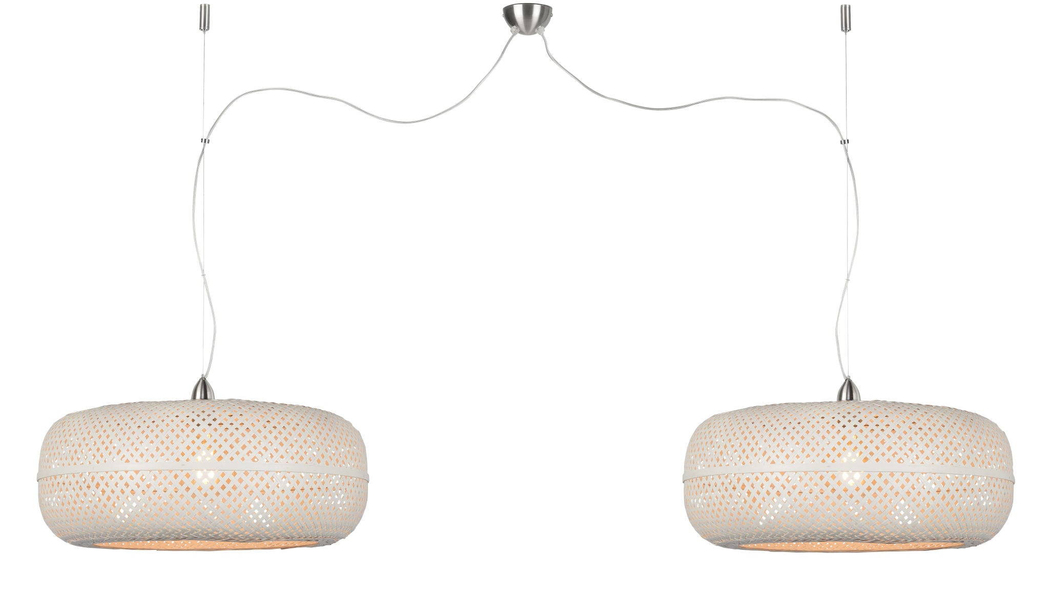 Pendelleuchte Palawan Bambus 2 Schirmen