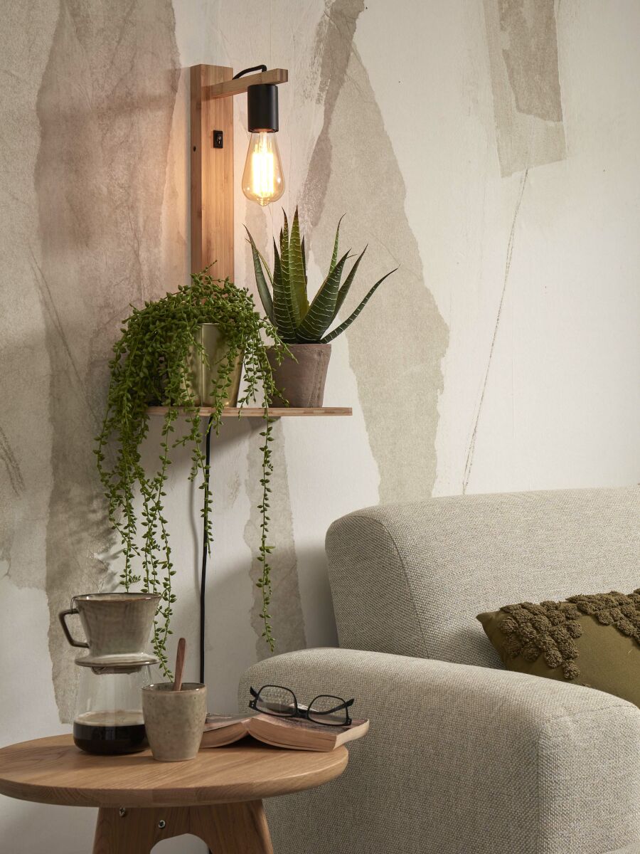 Wandleuchte Flores Regal natur